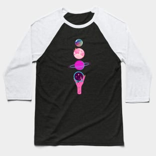 Neon Solar System Baseball T-Shirt
